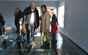 Carlo Bucci e Barbara Lori durante l'inaugurazione scuola dell'infanzia Montechiarugolo realizzata da Bucci Spa