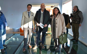 Carlo Bucci e Daniele Friggeri durante l'inaugurazione scuola dell'infanzia Montechiarugolo realizzata da Bucci Spa