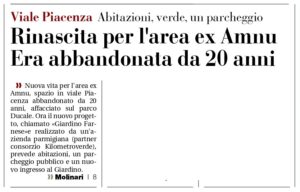 Il futuro dell'ex Amnu (Da Gazzetta di Parma - 22/07/2025)