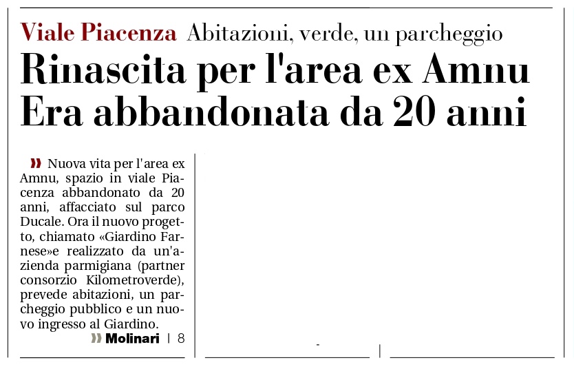 Il futuro dell'ex Amnu (Da Gazzetta di Parma - 22/07/2025)